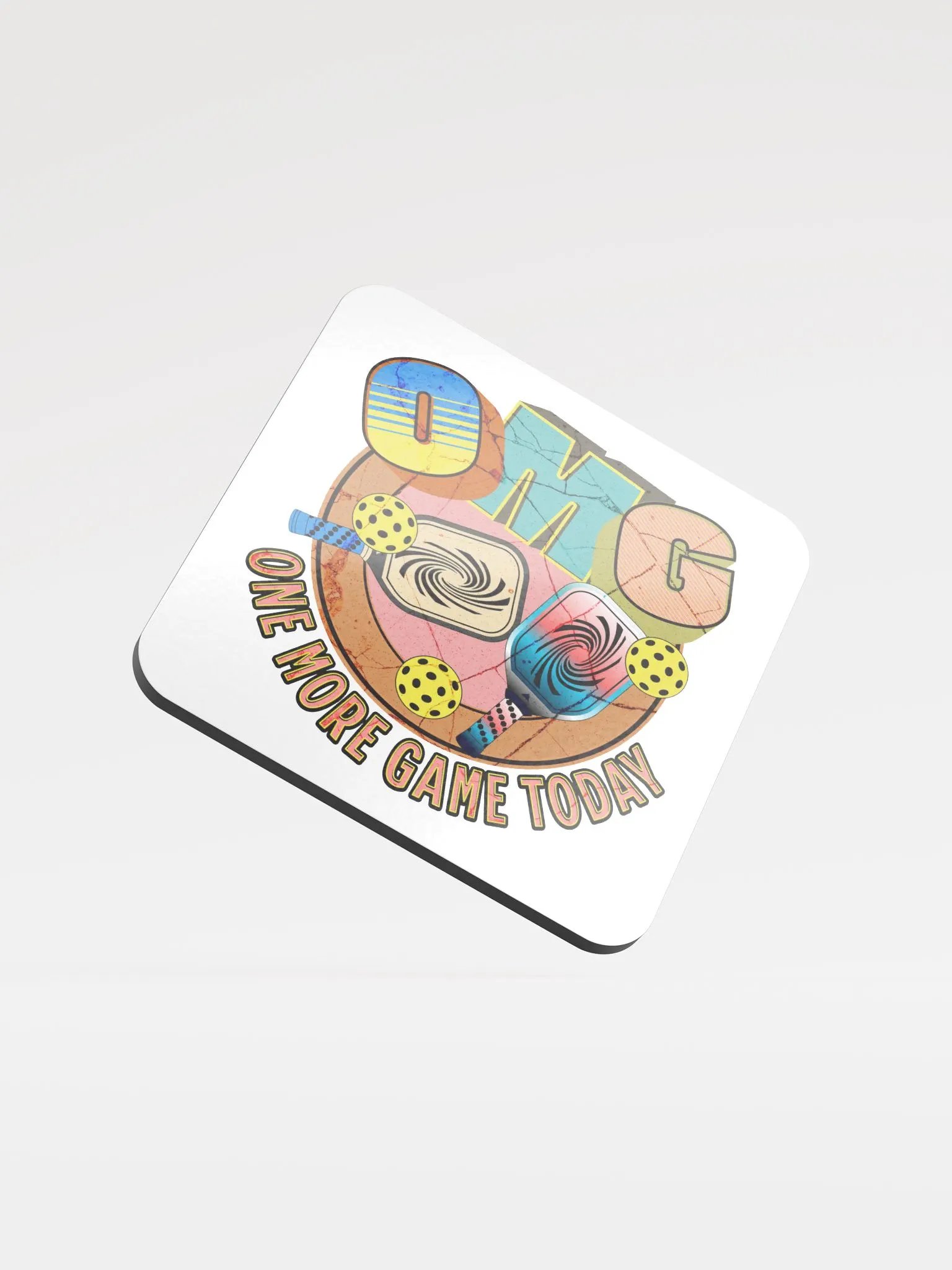 OMG One More Game Today Pickleball Paradise Coasters product image (2)