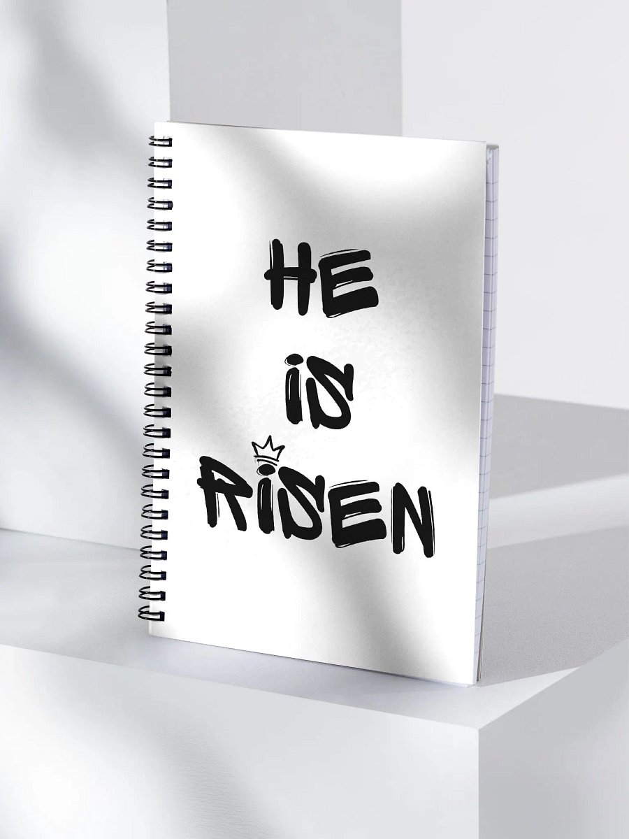 He is Risen Spiral Notebook (White) product image (4)