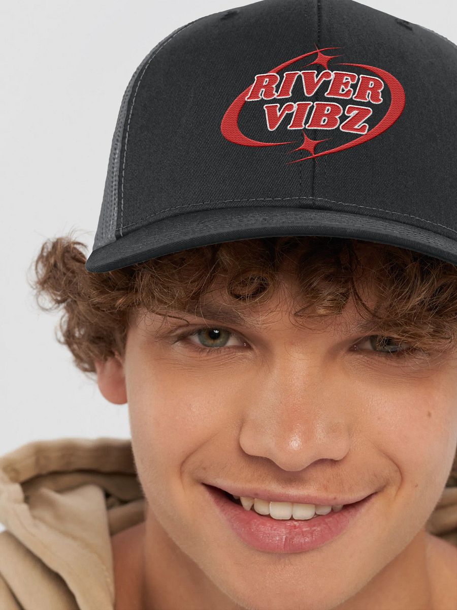 Starry River Vibz Red Snapback Trucker Hat product image (8)
