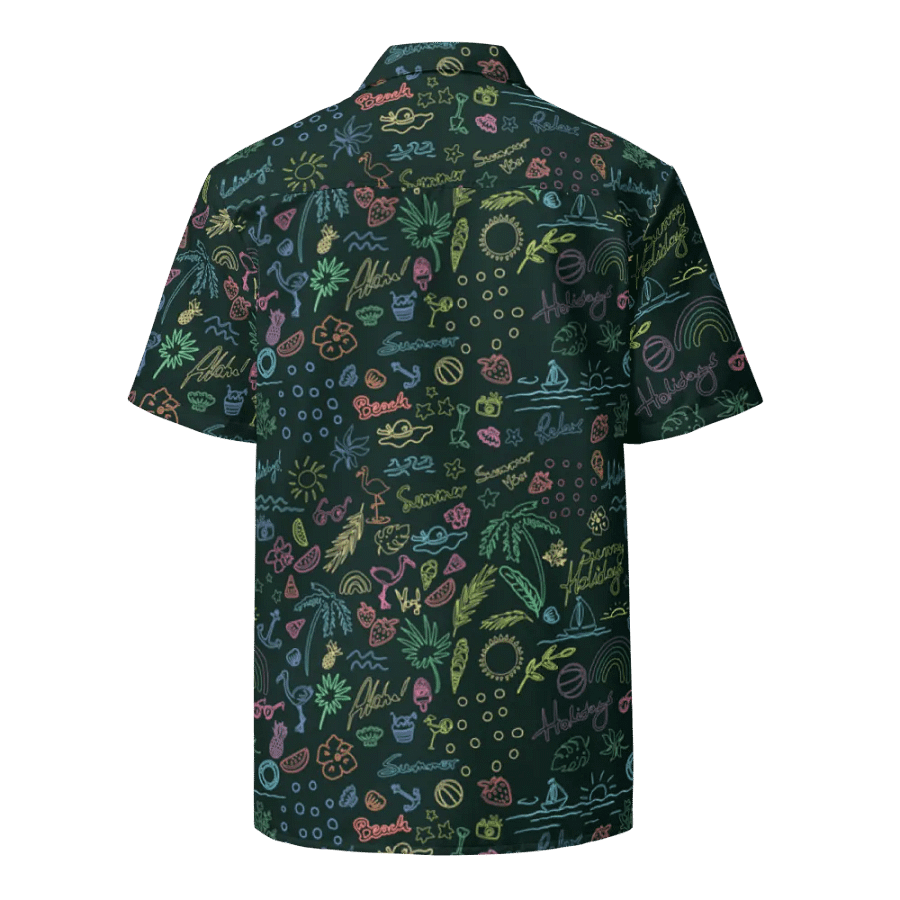 Retro Neon Sunset Palm Trees Hawaiian Shirt product image (6)
