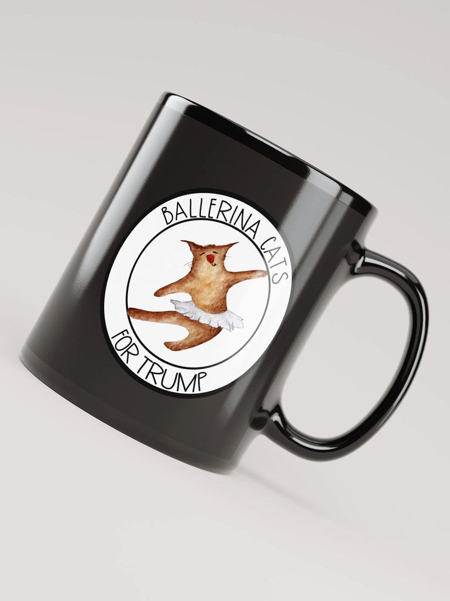 Dancing Ballerina Cat For Trump Black Mug product image (4)