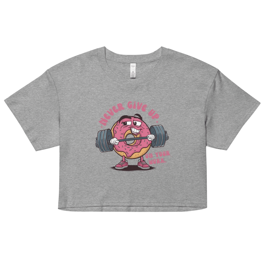 Never Give Up Donut Women's Crop Top product image (64)