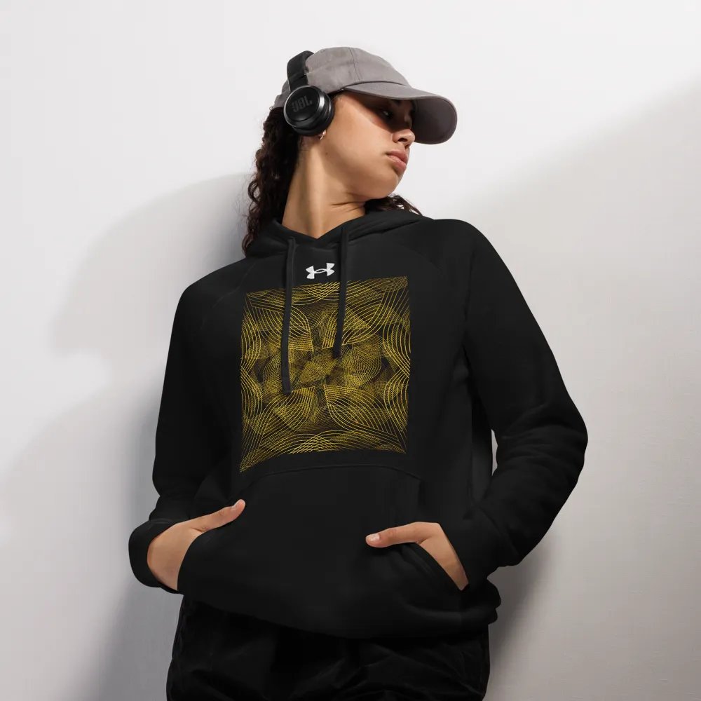 Hoodie with golden lines and leaf design product image (12)