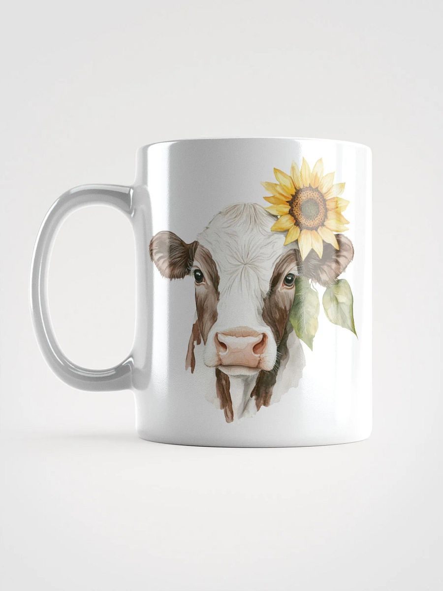 Sunflower Cow White Glossy Mug product image (18)