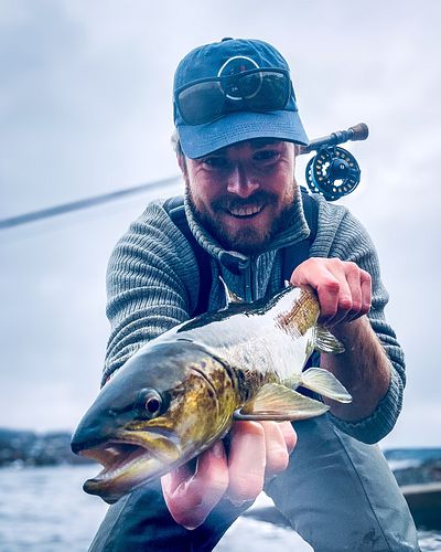 Har dere opplevd å få fisk på første kast i høst? 👀👇

Fikk denne flotte sjøørreten på første kastet med flyteline over grunna...