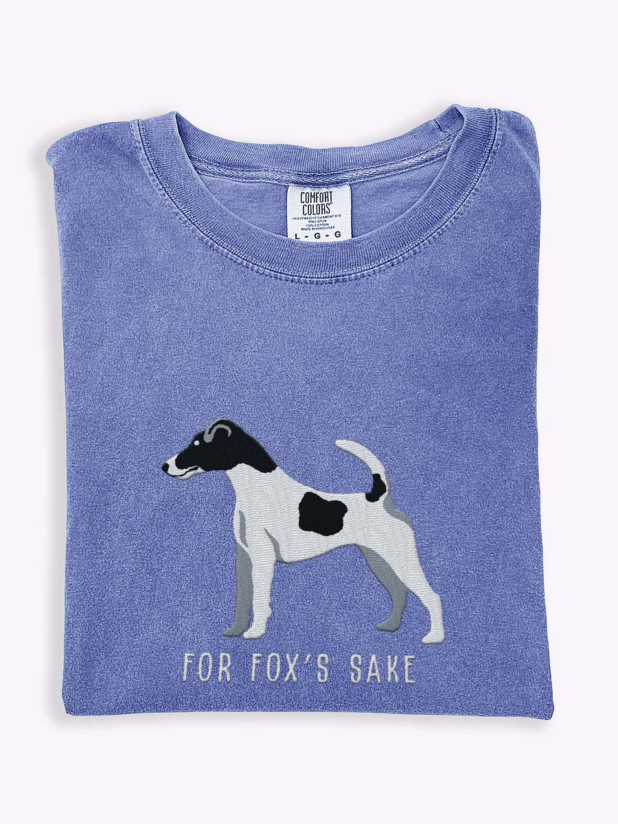 For Fox's Sake T-Shirt(Embroidered) of a Smooth Fox Terrier(Black & White 2) product image (1)