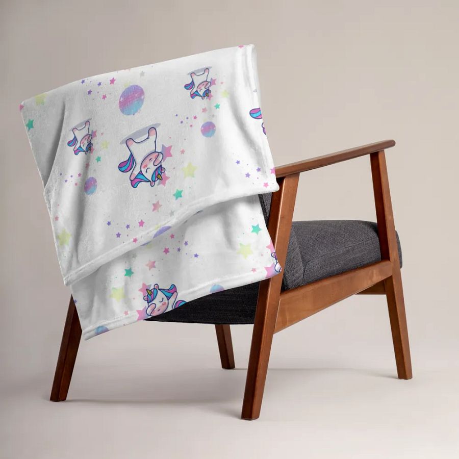 Disco Dabbing Unicorn Throw Blanket product image (4)
