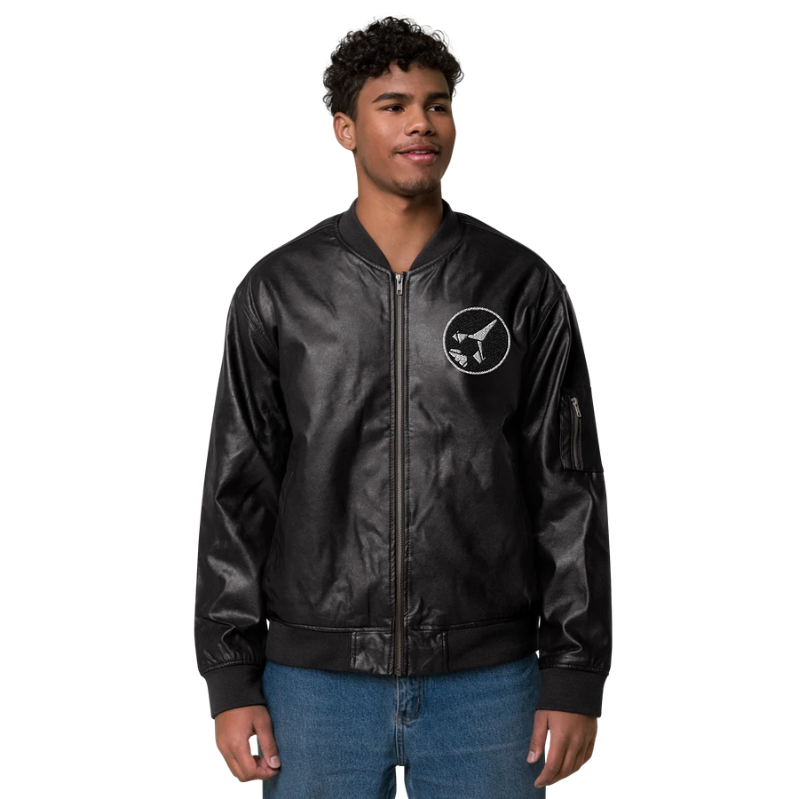 Faux Leather bomber jacket - channel logo product image (2)