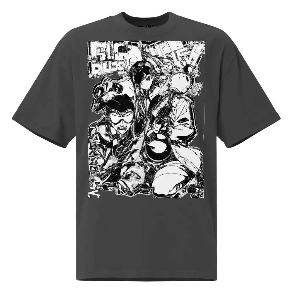 Futuristic Graffiti Manga Oversized Faded T-Shirt product image (1)