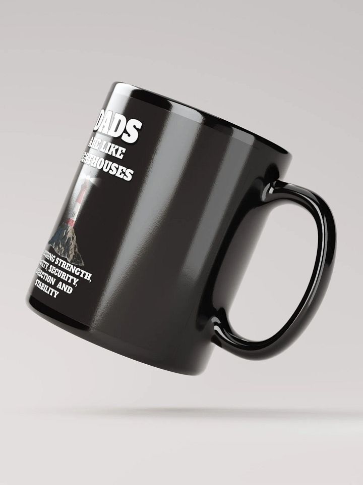 Dads Are Like Lighthouses Inspirational Black Mug product image (3)