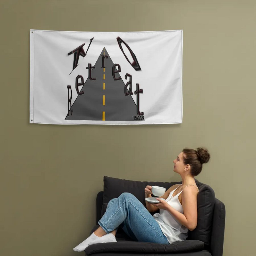 No Retreat - White - Flag product image (12)