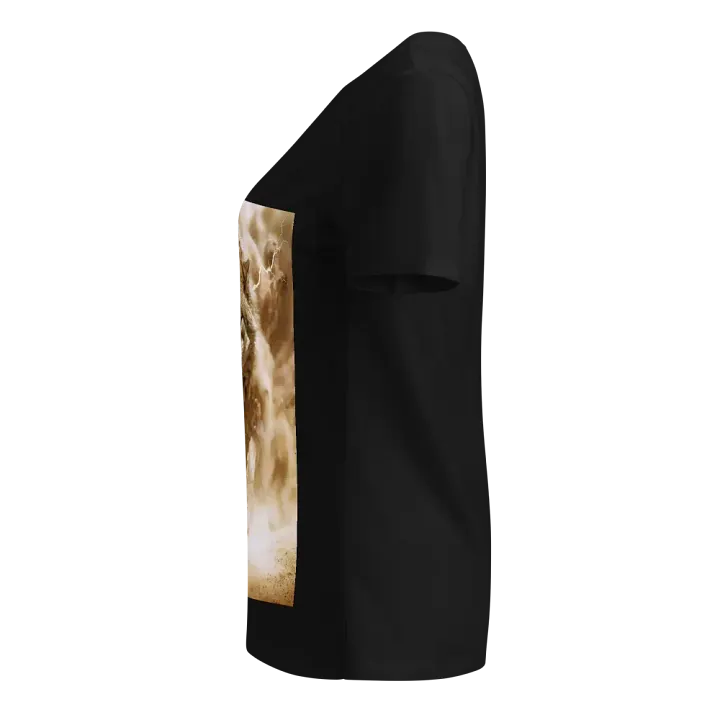 Thunderous Storm Wolf-Women`s V Neck product image (2)