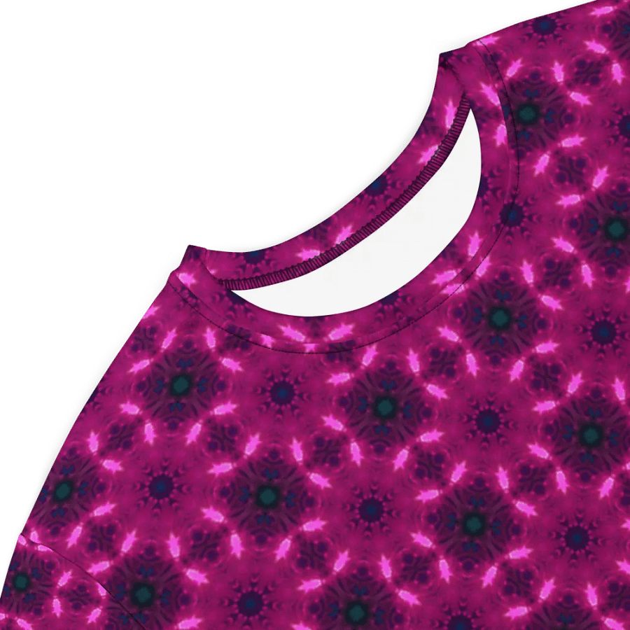Abstract Shapes in Raspberry Ladies T Shirt Dress product image (4)
