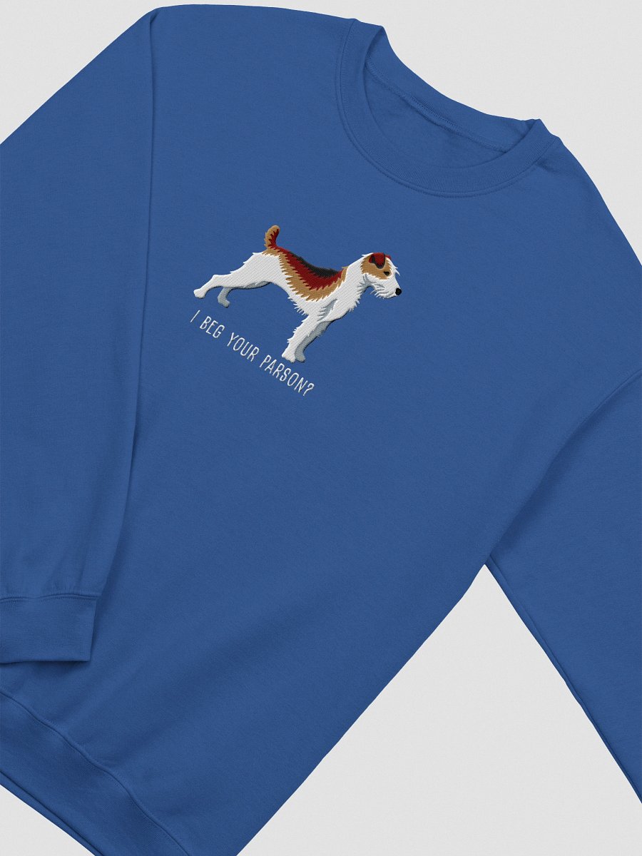 I Beg Your Parson? Sweatshirt (Embroidered) of a Parson Russell Terrier(Brown) product image (9)