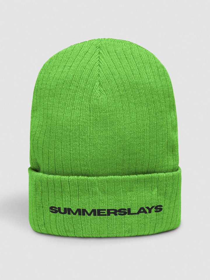 summerslays text beanie product image (1)