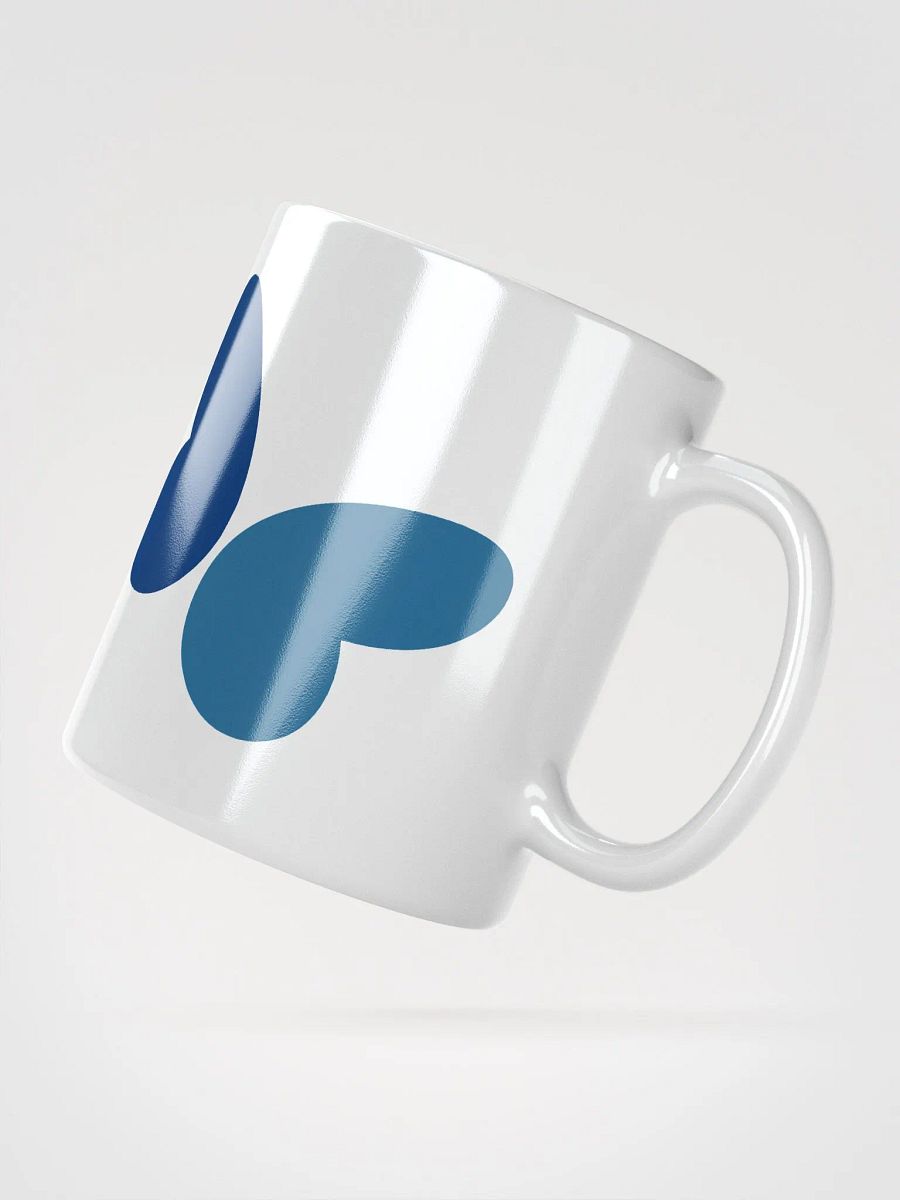 Blue Butterfly Wings White Glossy Mug product image (6)
