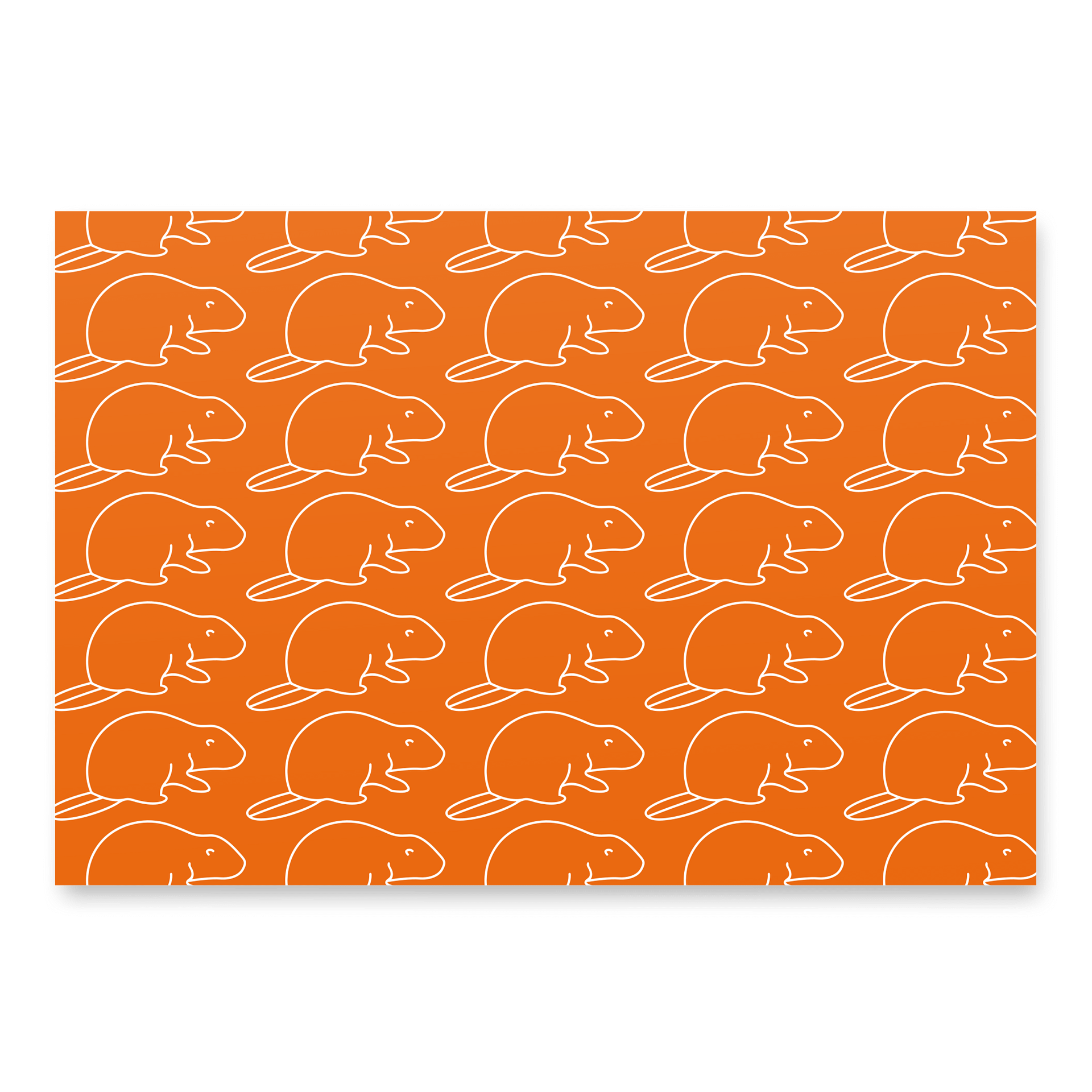Beaver Icon - Wrapping Paper - Orange product image (1)
