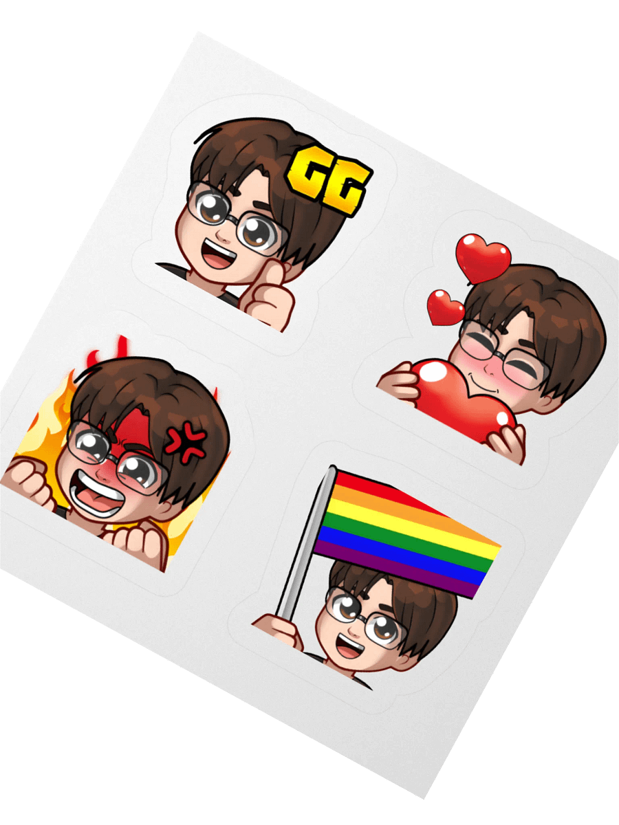 Expressive Emote Kiss Cut Stickers Set product image (2)