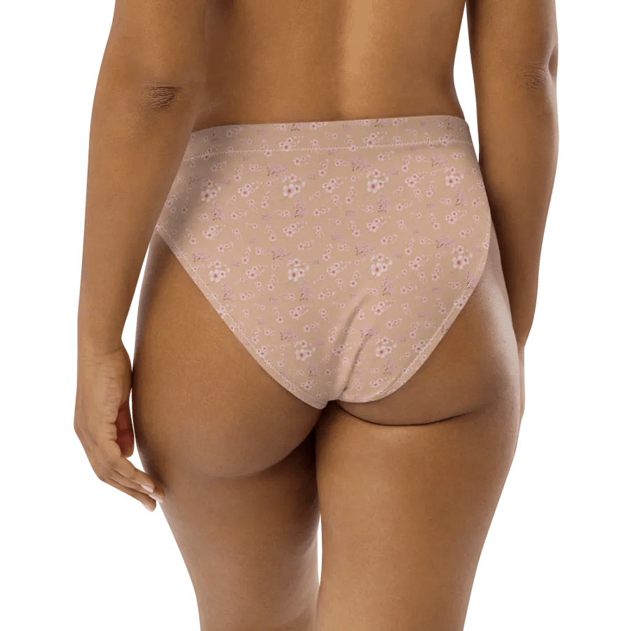 Cherry Blossoms on Cream Eco-Green Bikini Bottom product image (4)