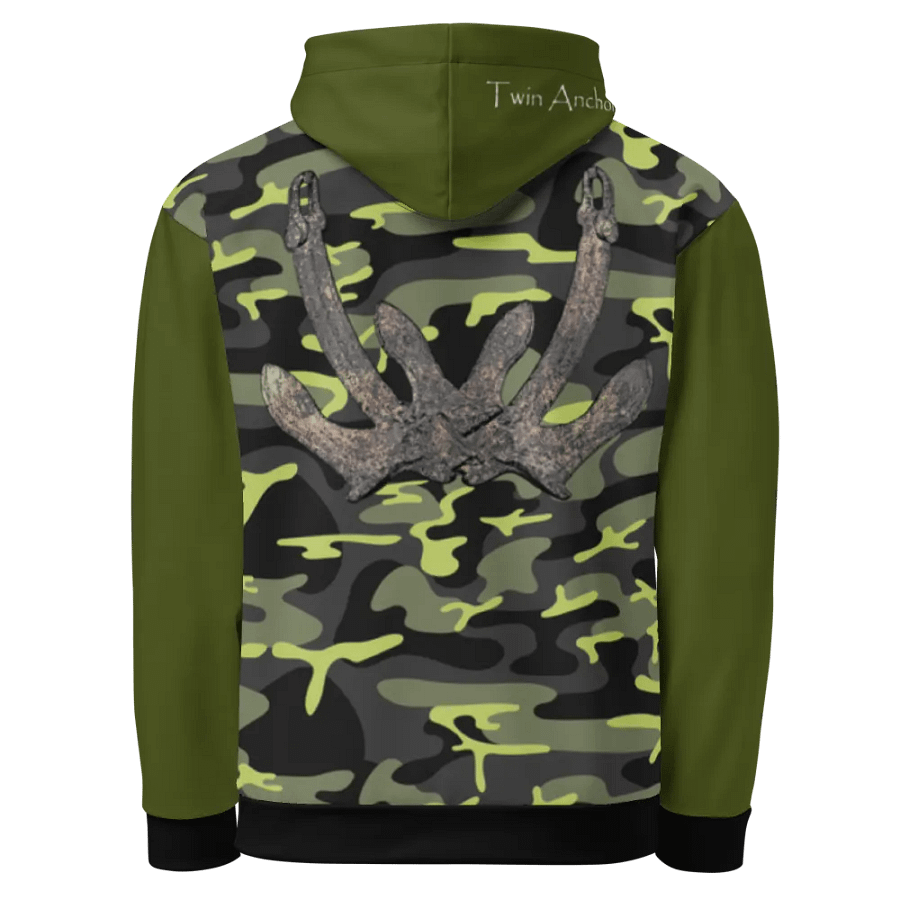 Green & Camouflage Anchor Hoodie product image (1)