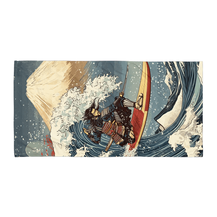 Mount Fuji Surfer Beach Towel product image (1)