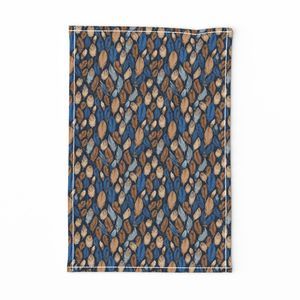 Seamless Pattern - Small Feather Pattern in Blues and Browns product image (11)