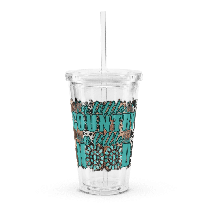 A Little Country, A Little Hood - Double Wall Clear Plastic Tumbler product image (1)