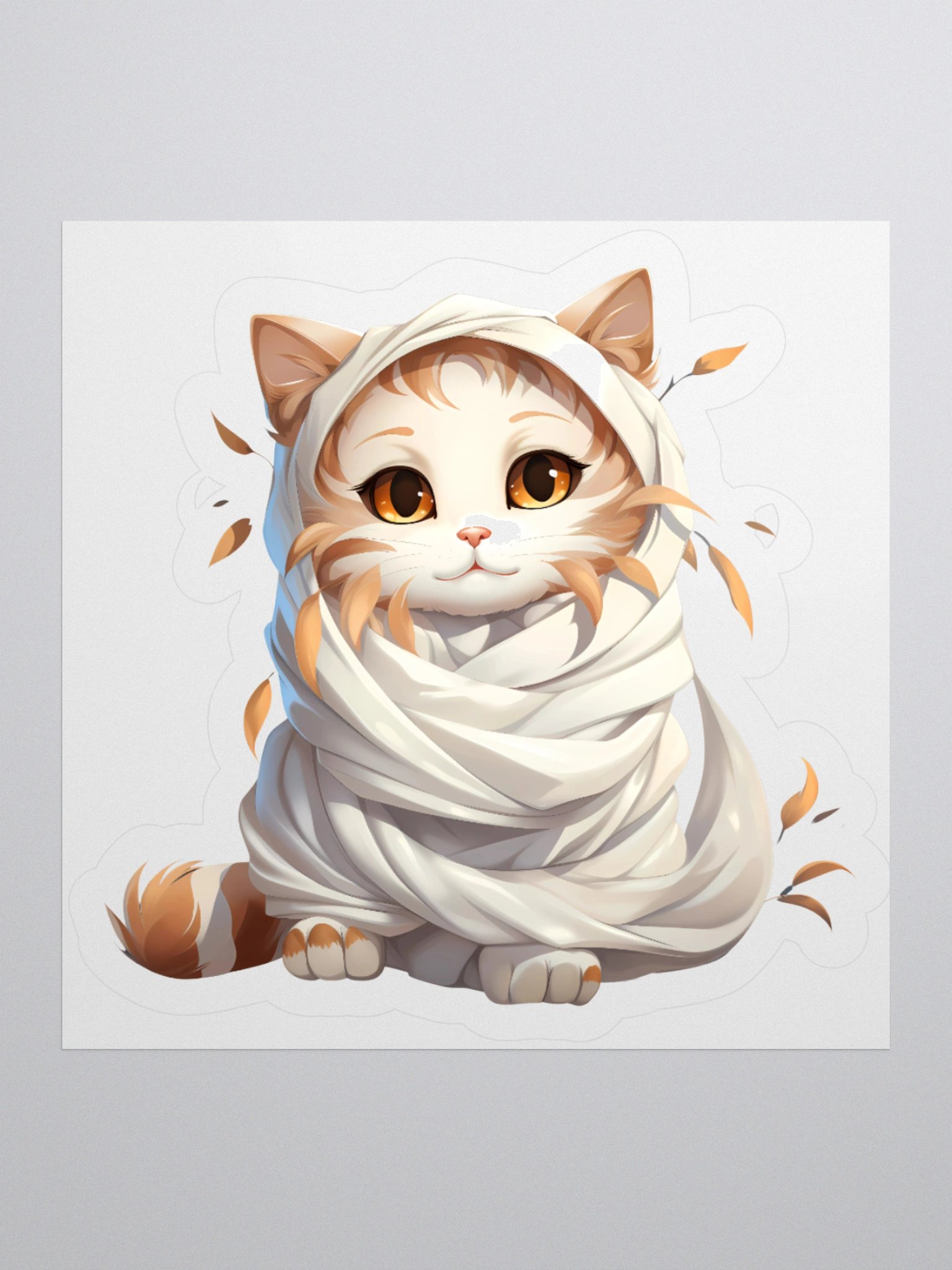 Mummy Cat Halloween Sticker product image (2)