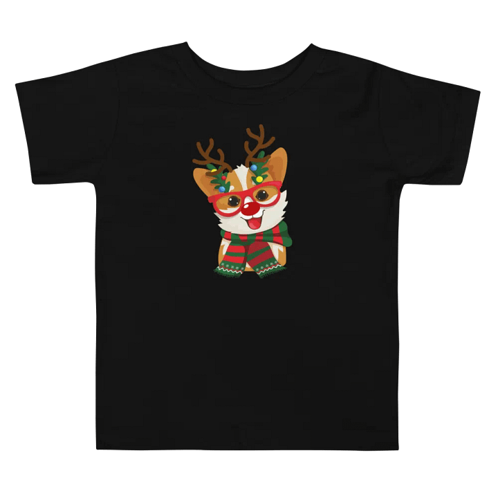 Festive Reindeer Dog Toddler T-Shirt product image (5)