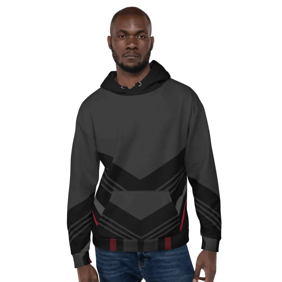 Symmetry in Red Unisex Hoodie product image (6)