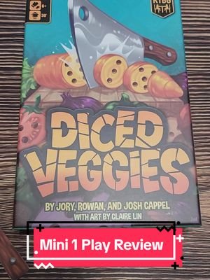 In the middle of #NomNomNovember now, so it's time to eat your veggies with the dice-chopping game, Diced Veggies. Watch the full review on YouTube: https://youtu.be/QzWZGjXAftk Video edited by Kasia: https://www.instagram.com/kasia_koto Music: The 88 by Shane Ivers - https://www.silvermansound.com #DicedVeggies #KTBG #KidsTableTopBoardGames #1PlayReview #boardgame #analoggames #tabletopgames #boardgamer #gamenight #bgg #boardgamegeek #cloakandmeeple 