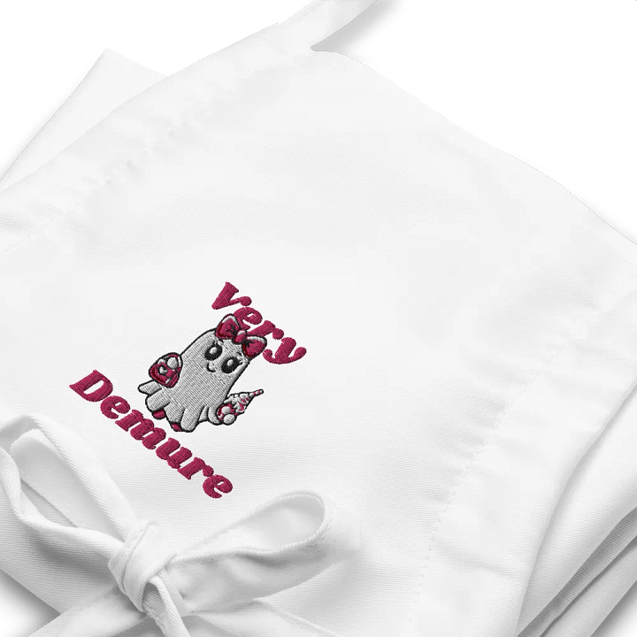 Very Demure Cute Ghost Embroidered Cooking Apron product image (2)
