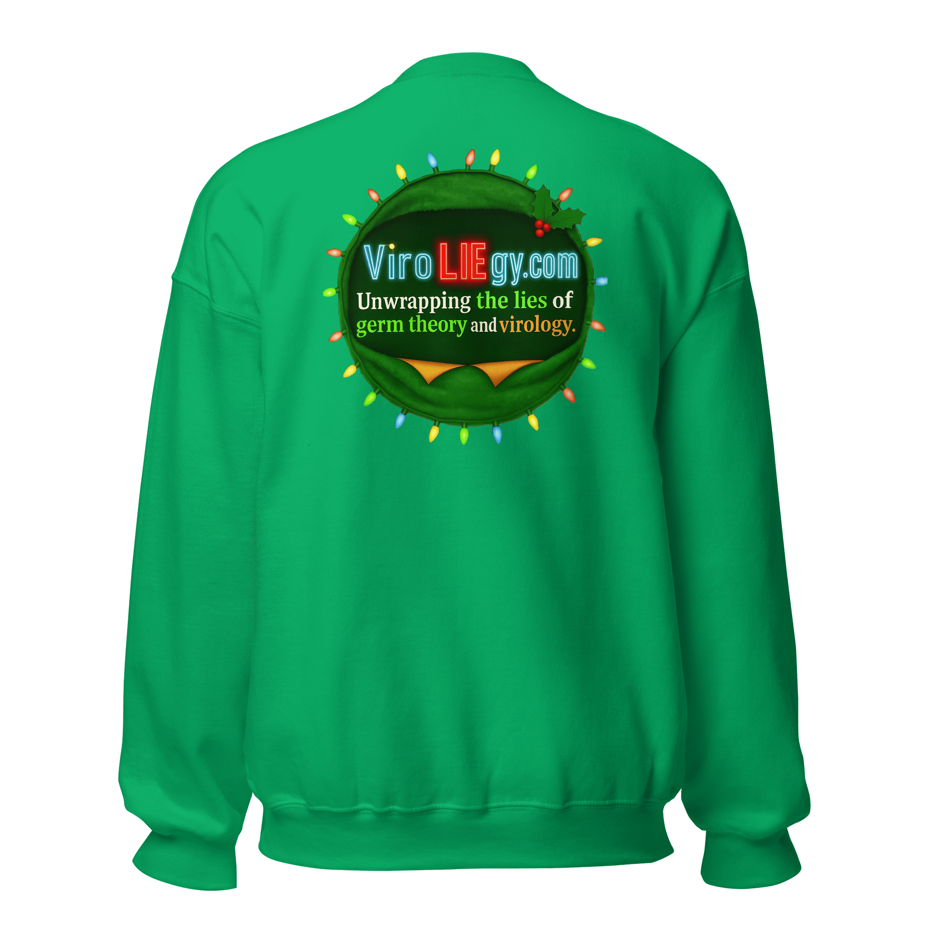 Skeptical Santa Crewneck Sweatshirt Green product image (4)