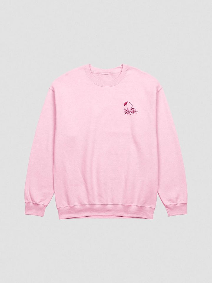 [pink] disco ball cherries embroidered crewneck product image (2)