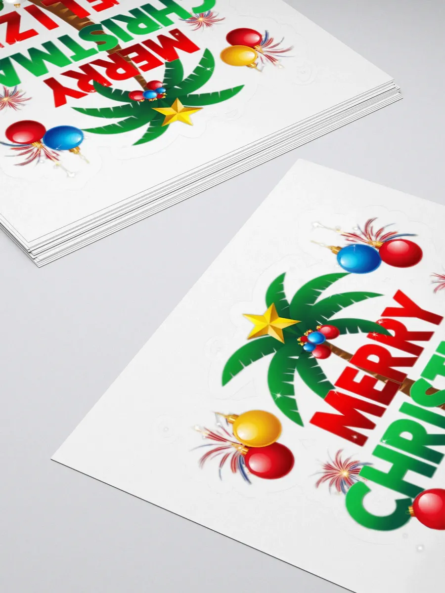 Tropical Belize Christmas Kiss Cut Stickers product image (4)