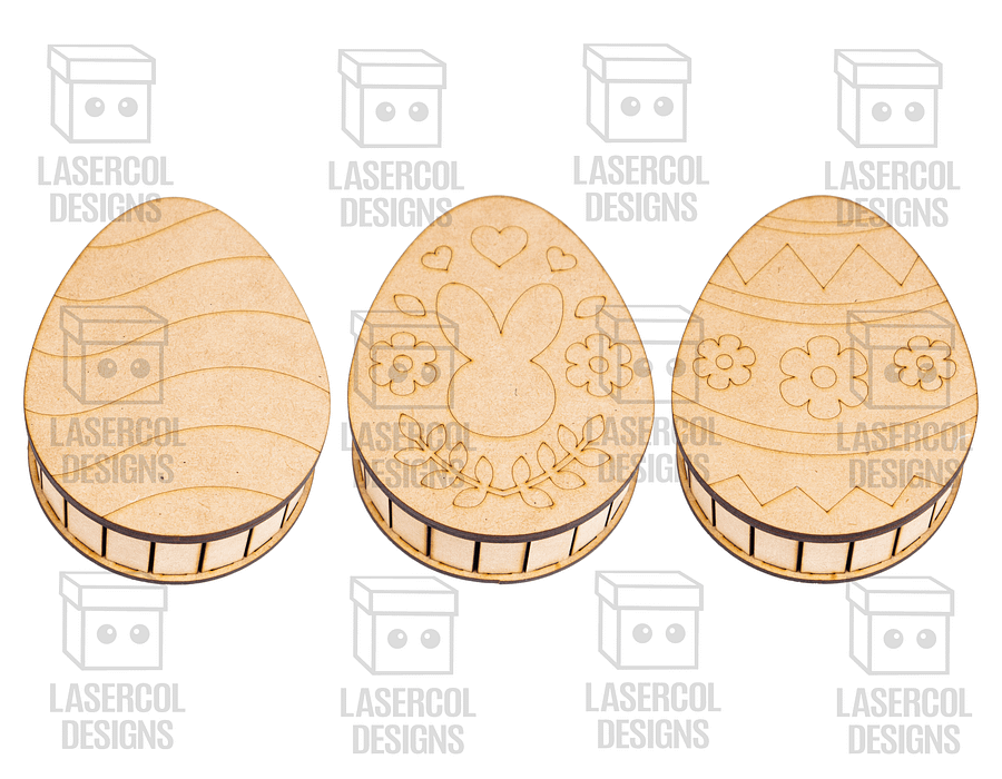 Easter Egg Gift Boxes (3 Sizes, 12 Styles) - Laser Cut Files product image (7)