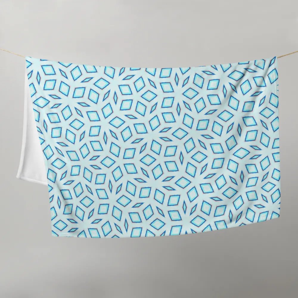 Blue Stained Glass Diamond Throw Blanket product image (11)