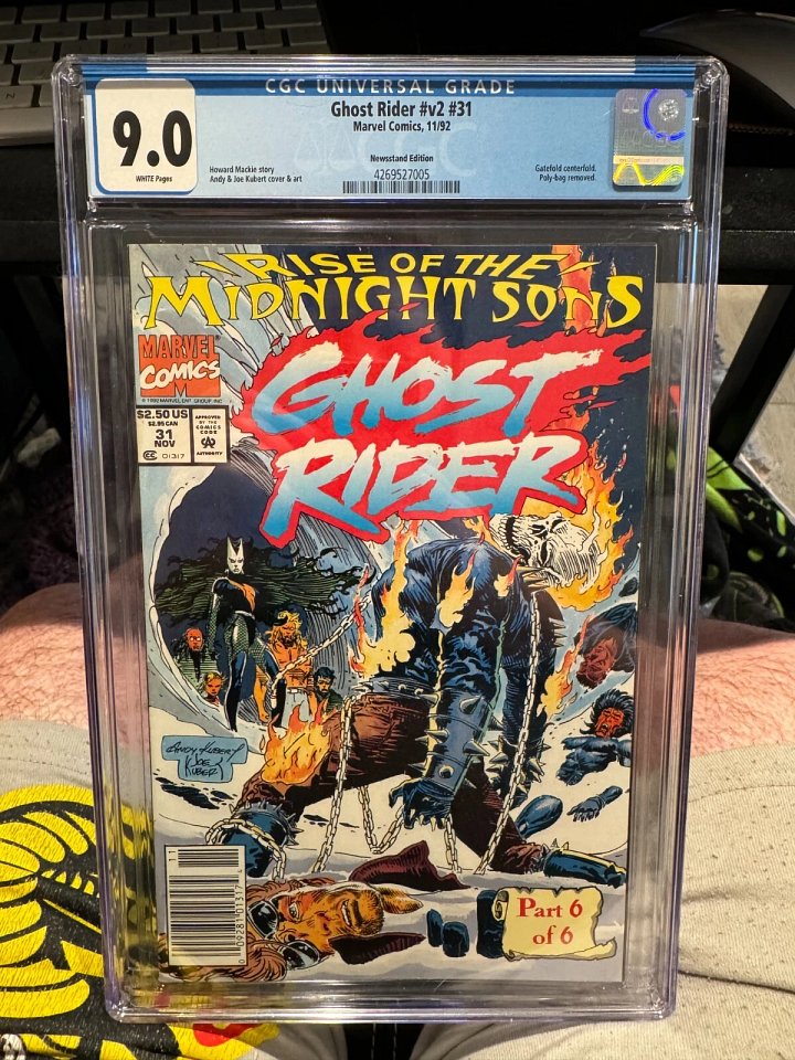 Ghost Rider #31 (1992) | CGC 9.0 Newsstand | 1st Full Midnight Sons | Rise of the Midnight Sons Part 6 product image (1)