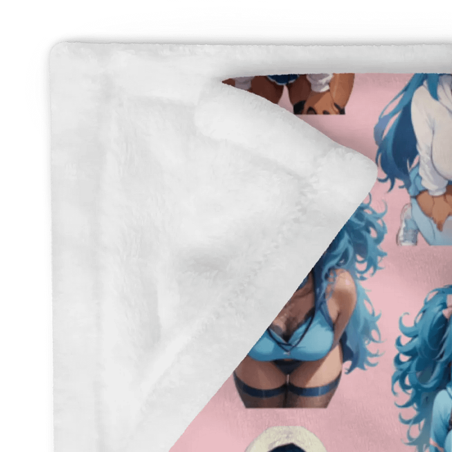 Blue-haired Anime Girl Throw Blanket product image (12)
