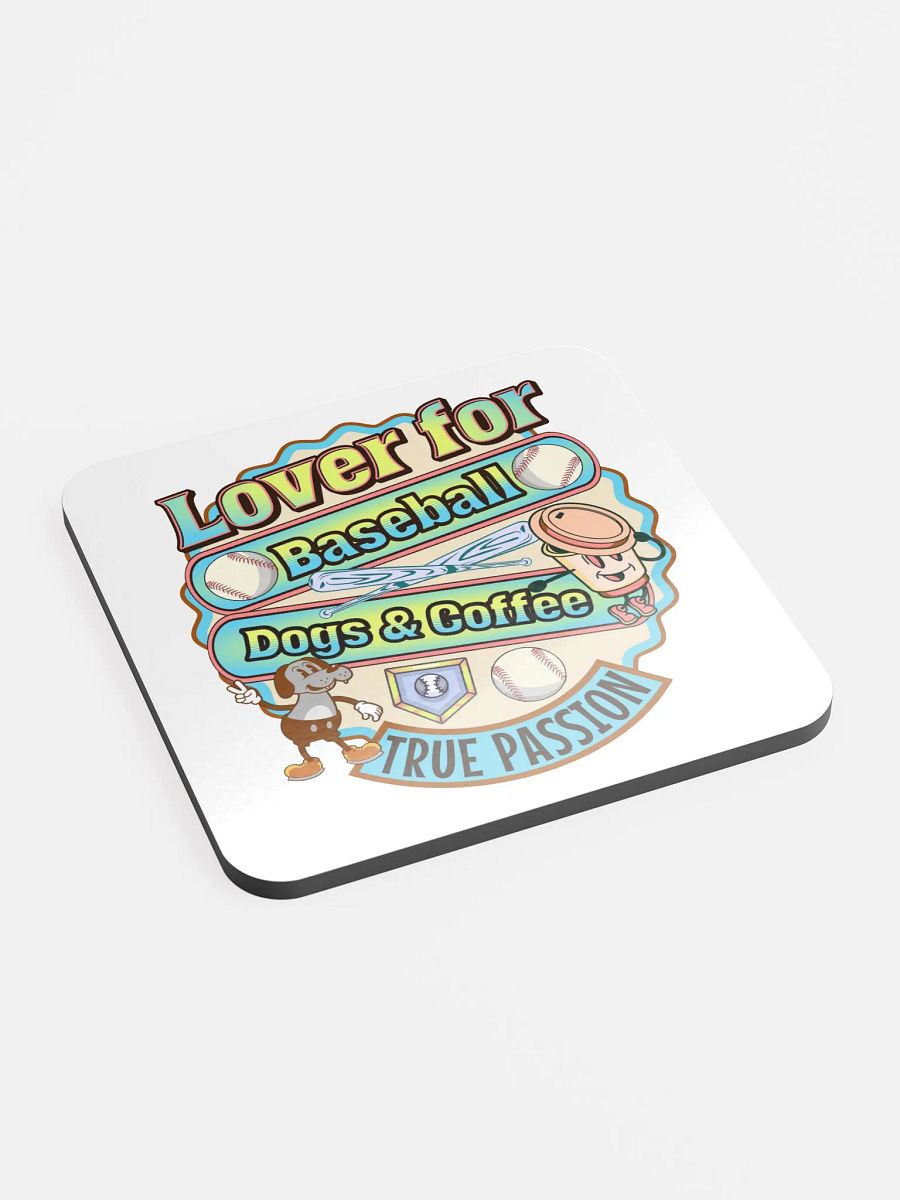 Lover For Baseball Dogs And Coffee Coaster Set product image (3)