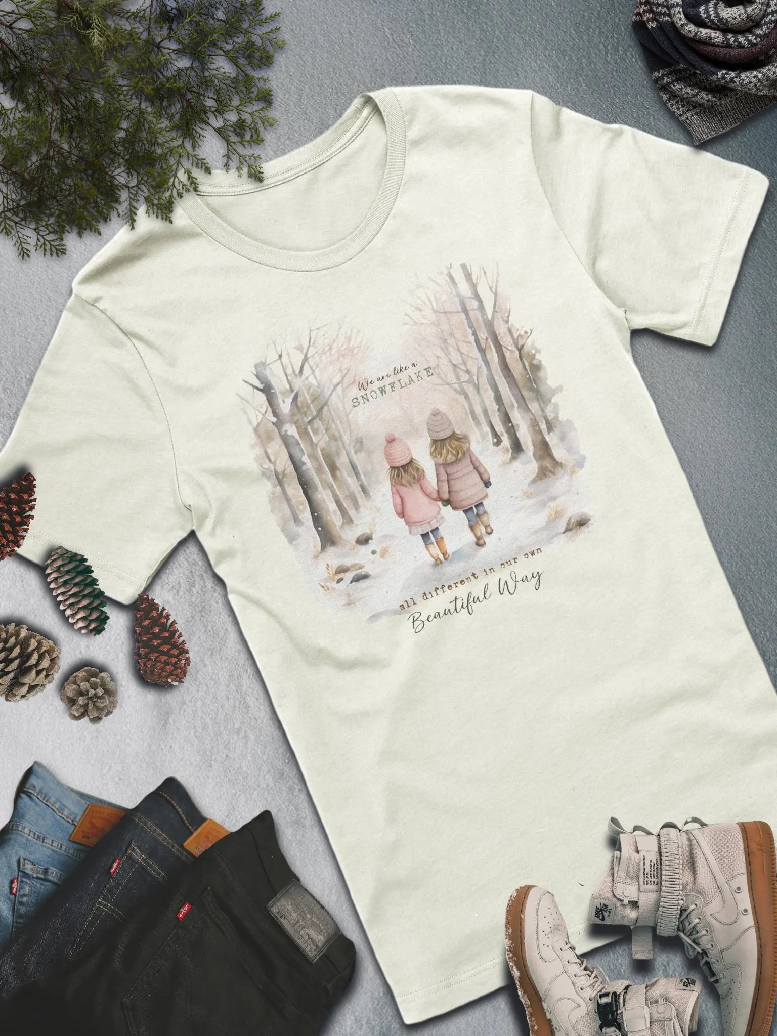 Life is Like a Snowflake T-Shirt – Heartwarming Winter Style product image (3)