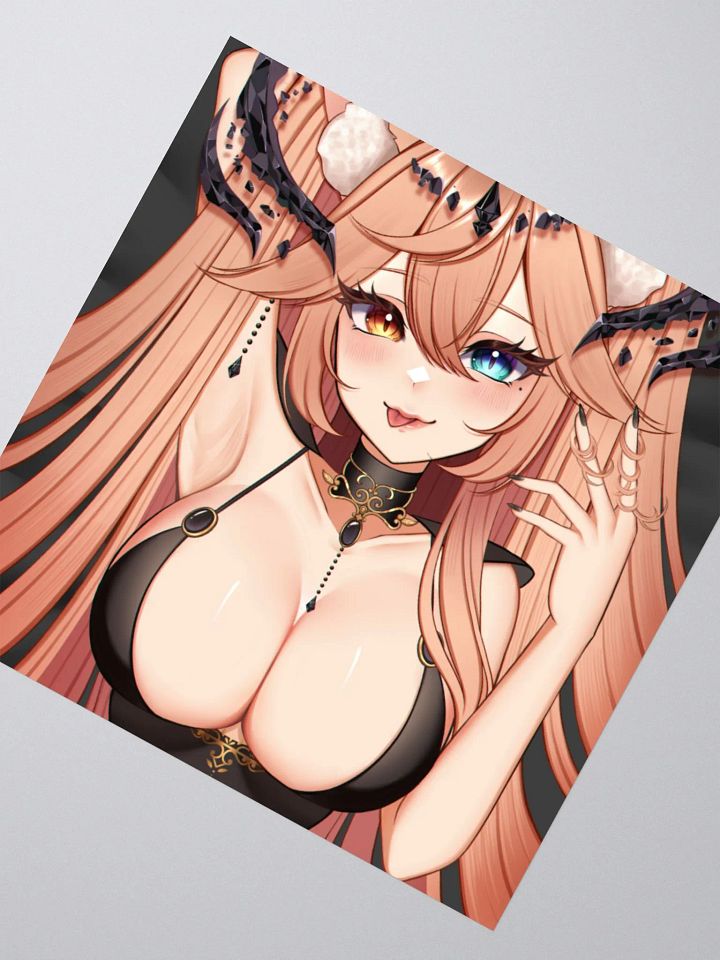 Dark Peach Poster (Booba Mousepad design) Sticker product image (4)