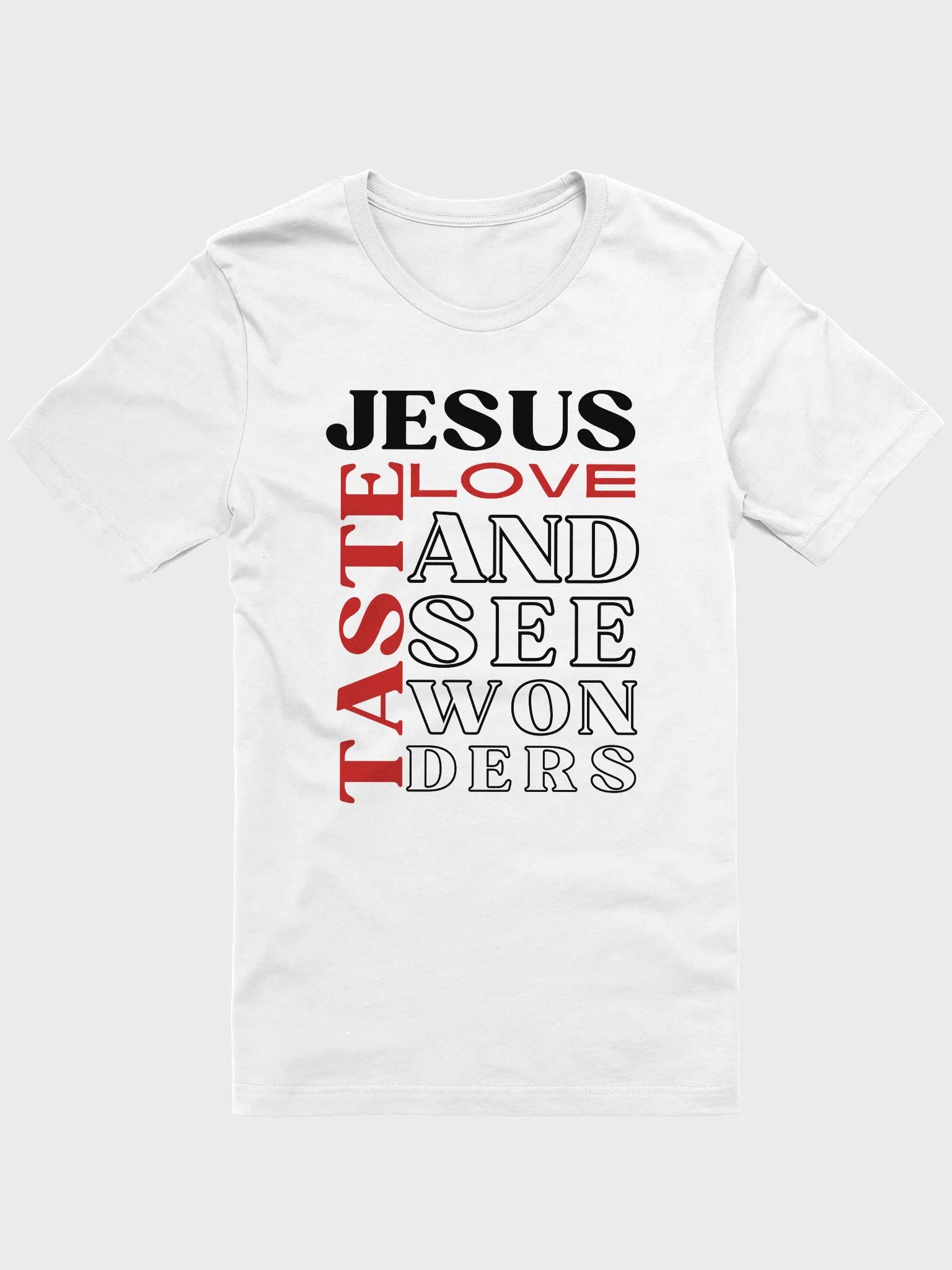 Taste JESUS Love Bella Canvas Christian T-shirt - Light product image (3)