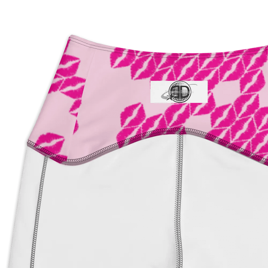 Pink Geometric Branching | Leggings with Pockets product image (3)