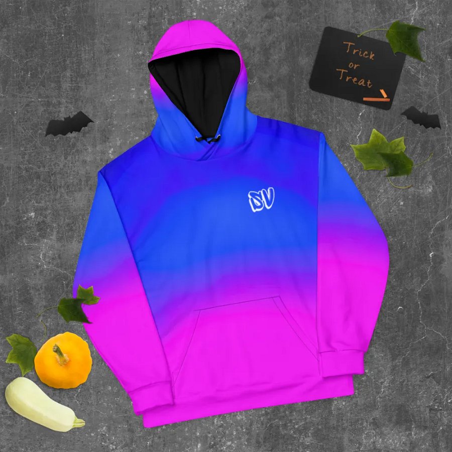 STRAIGHT VIBIN ANIME GIRL NEON COLOR FADE HOODIE product image (9)