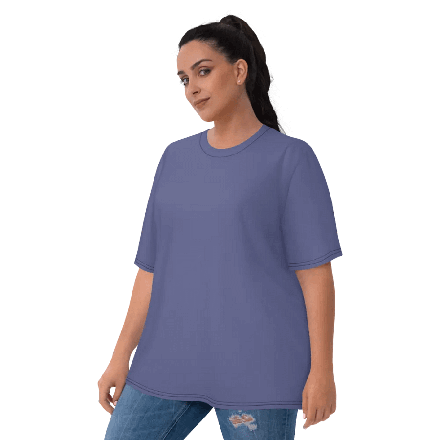 Plain Dark Purple Soft Summer Women's Crewneck Polyester Heavyweight Premium T-Shirt by Treasure Pie product image (11)