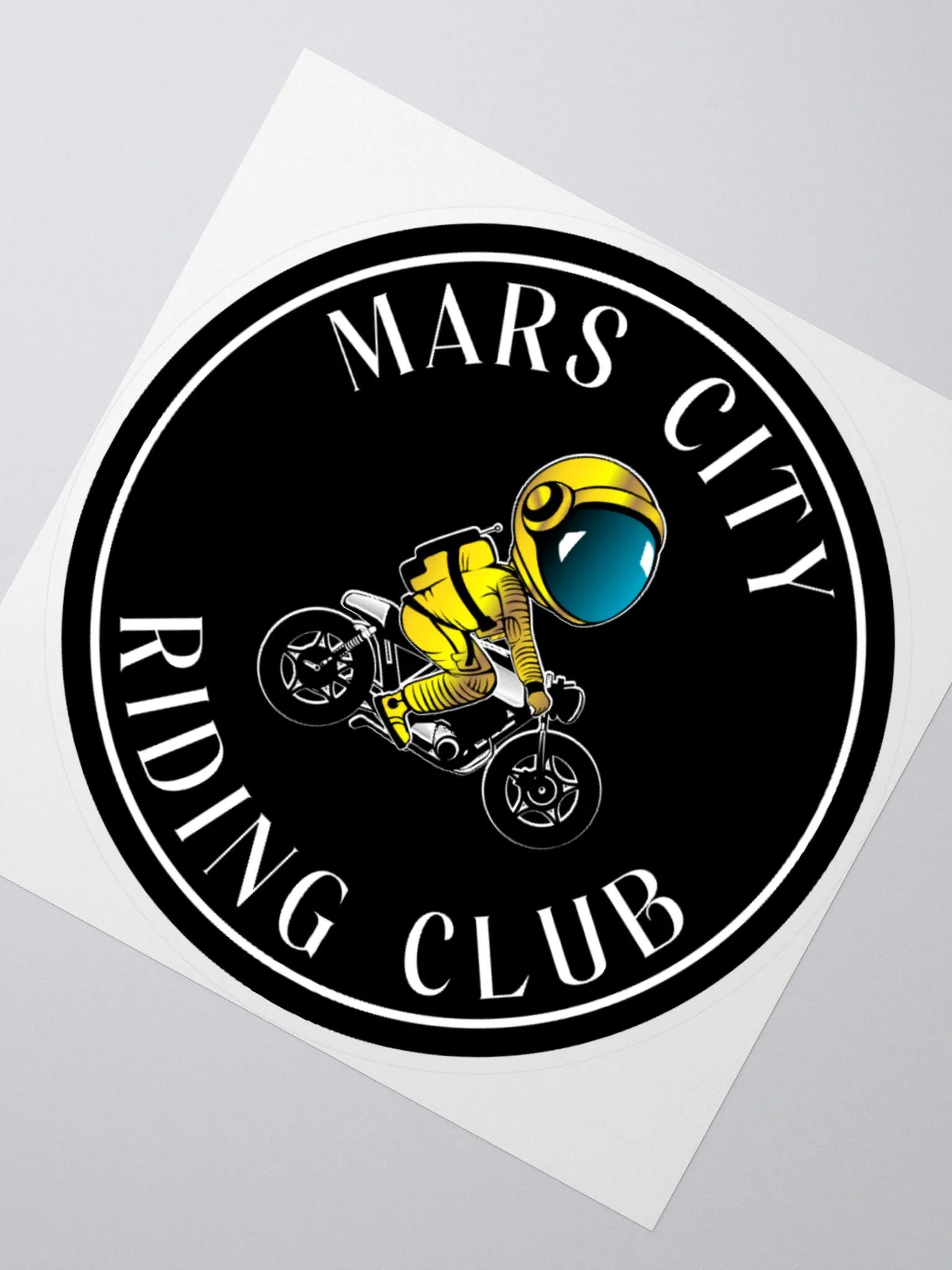 MARS CITY RIDING CLUB GOLD LOGO STICKER product image (2)