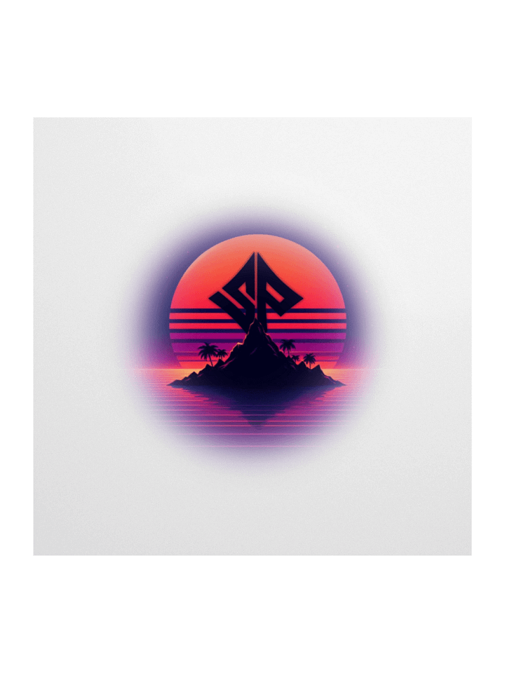 Retro Island Sticker product image (1)