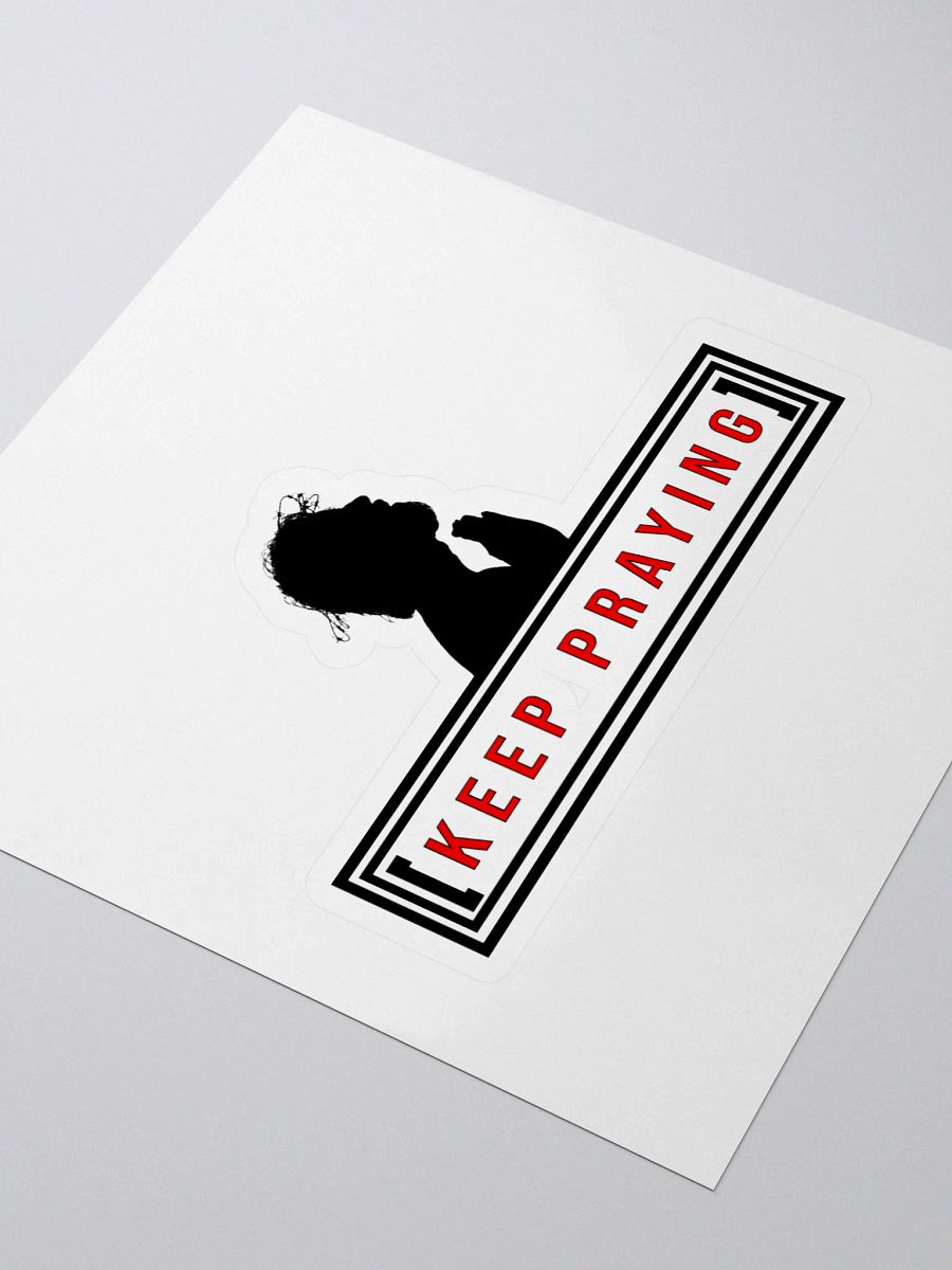 Bold Red 'KEEP PRAYING' Sticker product image (3)