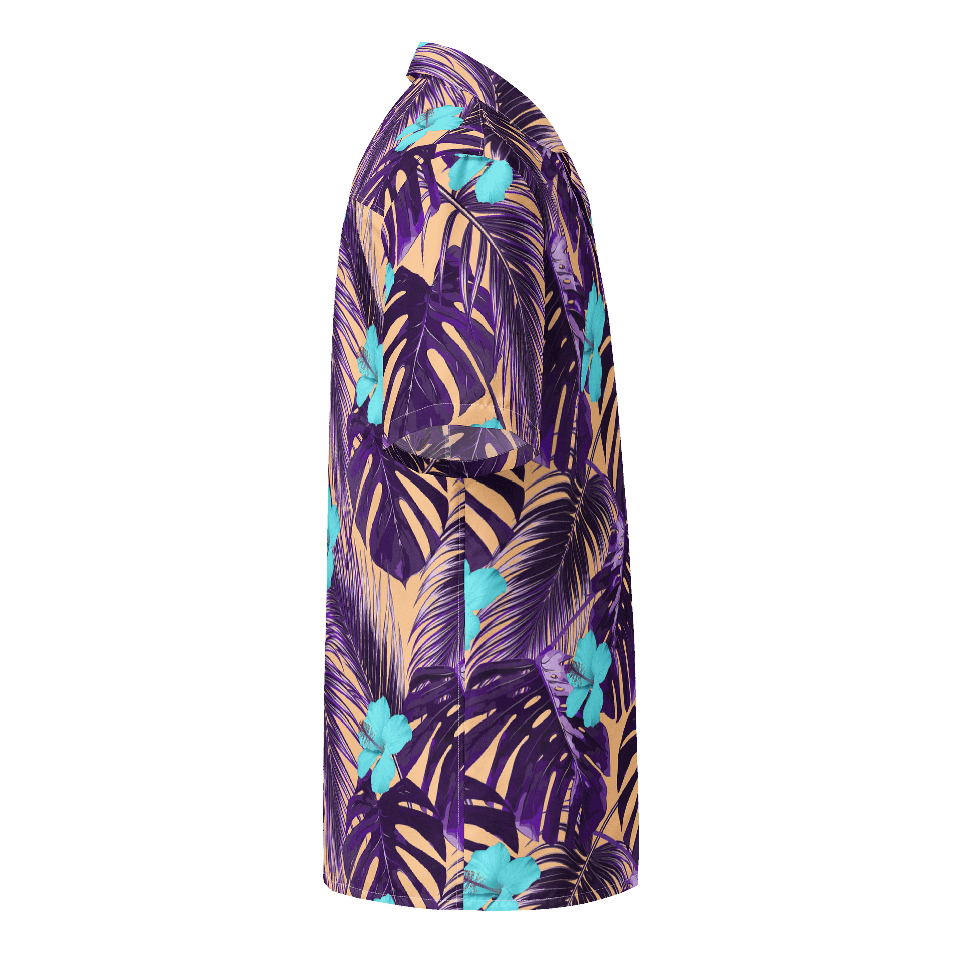 Fleurs Bleues et Passions Pourpres Hawaaian Shirt product image (4)